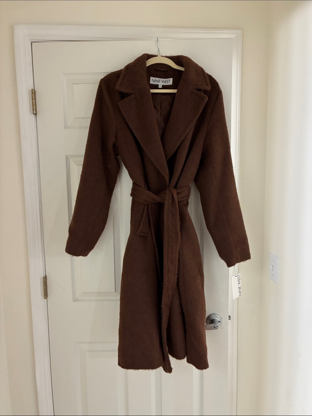 Nine West Chocolate Brown Belted Trench Coat